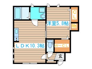 クリサンセマム河原町の物件間取画像